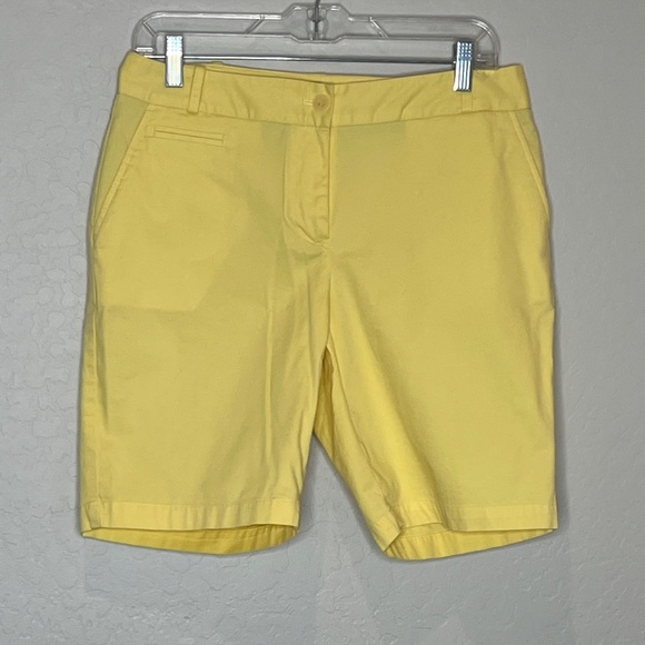 Talbots Pants - Talbots Bright Yellow Chino Bermuda Shorts size 6
